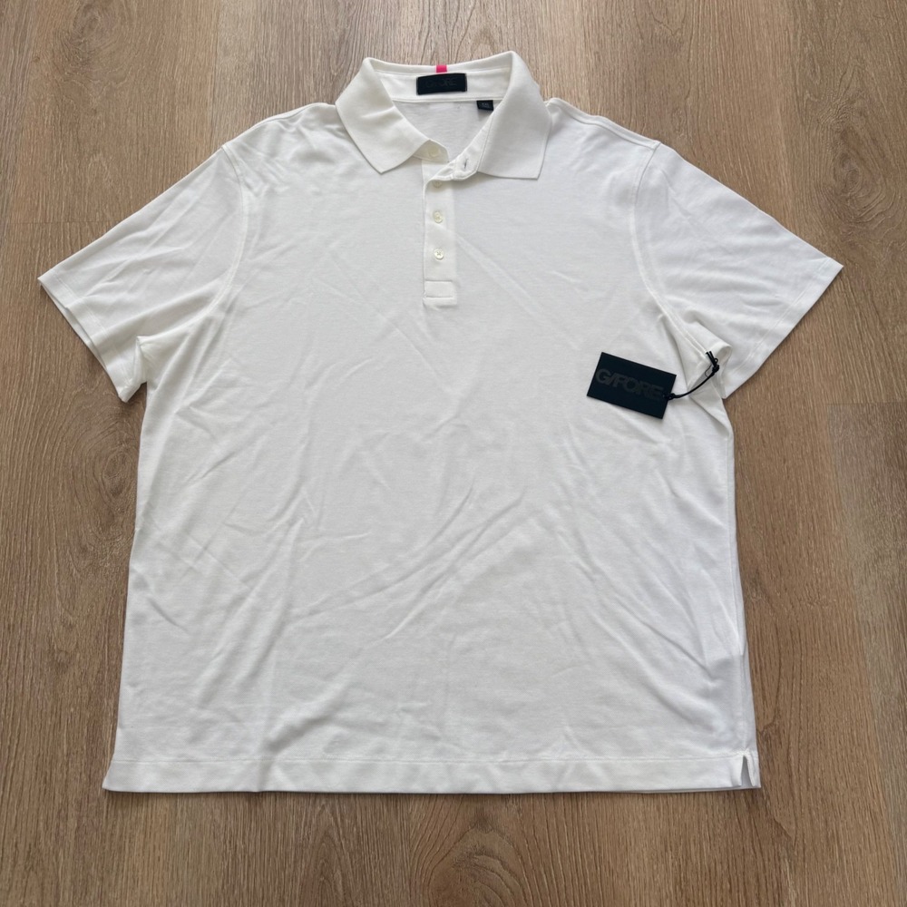 G/FORE Golf Polo Shirt Mens XXL SNO White Short Sleeve Stretch Pique Performance - Picture 2 of 9